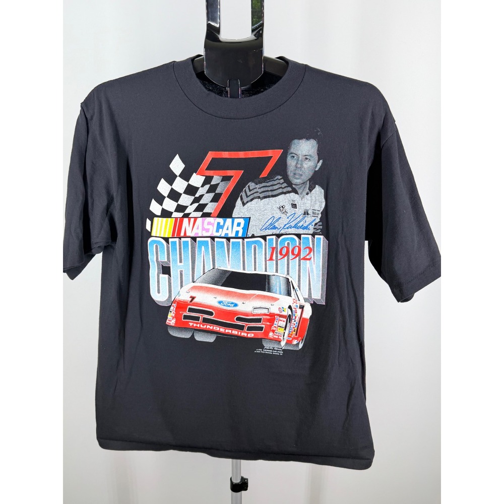 Vintage 1992 Alan Kulwicki NASCAR Champion T-Shirt All Sport Single Stitch Large